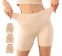 YouShow 3 Pezzi Pantaloncini Sottogonna Donna Antisfregamento Leggings Corti Mutande Senza Cuciture Shorts Beige S