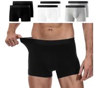 YouShow Boxer Uomo Cotone, Confezione da 6 Pezzi, Mutande Uomo Intimo, Elasticizzato, Confortevoli, privi di Etichette Che graffiano Nero Bianco Grigio XXL