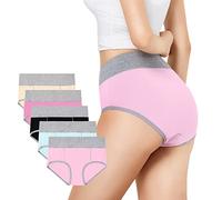 YouShow Mutande Donna Pacco da 5 Cotone Vita Alta Slip Mutantina Multicolore01 M
