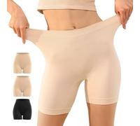 YouShow Pantaloncini Antisfregamento Donna 3 pz- Pantaloncini Sottogonna Donna Elasticizzati, Antisfregamento Cosce Donna, Leggins Corti Donna, Shorts Senza Cuciture Nero Beige L