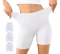 YouShow Pantaloncini Sottogonna Donna Antisfregamento Leggings Corti Senza Cuciture Shorts Pacco da 3 Bianco XXL