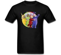 YOUSIJIE Men's Teletubbies Group StickerShort Sleeve T Shirt Sarge Size M