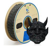 YOUSU 1.75mm Glow in the Dark PLA Filament, Black PLA 3D Printer Filament with Starry Glow Effect, Glow Green Luminous Material for FDM 3D Printers, 1kg Spool Accuracy +/ (1)