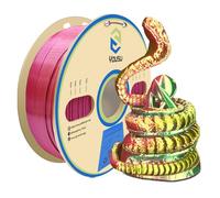 YOUSU Filamento PLA 1.75, filamento PLA di seta tricolore, PLA arcobaleno multicolore, filamento per stampante 3D, PLA seta oro/verde/rosa, 1 kg (2,2 libbre)/bobina