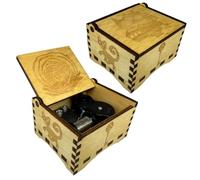 Youtang - Carillon Coraline in legno inciso, regalo mini scatola musicale, suona "Dreaming", ideale per compleanno, anniversario, San Valentino, Natale (a manovella, marrone)