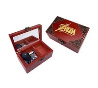 Youtang, Carillon musicale in legno con specchio e incisione al laser, motivo con Zelda, regalo musicale per donne e uomini, fidanzati (melodia: Song of Storms da Ocarina of Time, movimento argento)