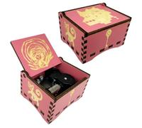 Youtang Coraline - Mini carillon in legno con incisione, idea regalo per compleanno, anniversario, San Valentino, Natale (spasso, rosa)