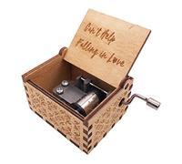 Youtang - Mini carillon con manovella in legno inciso, 18 note, carillon per bambini