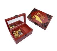Youtang The Nightmare Before Christmas - Carillon per gioielli, con specchio in legno intagliato, scatola regalo di liquidazione, per giocare è Halloween, movimento dorato