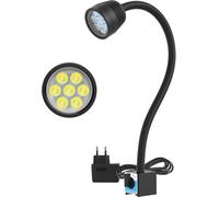 YouTeMei Lampada da macchina con base magnetica, lampada a LED per tornio, 14 W, 1400 lumen, 6500 K, flessibile, impermeabile, con base magnetica per artigianato, CNC, banco da lavoro.