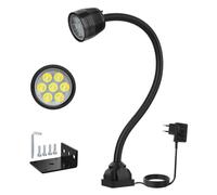 YouTeMei Lampada flessibile a collo di cigno lampada a LED tornio 14 W 1400 lumen flessibile impermeabile braccio luce per artigianato, CNC, banco da lavoro