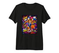 Youth Basketball Mania Space Galaxy Graffiti Art Maglietta Premium