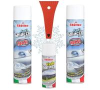 youth care Terra Ricambi 2X Spray Antighiaccio No Frost Maxi 400ml + Vedo Bene Antiappannante + Raschiaghiaccio | Scioglie Ghiaccio, Protegge e Pulisce Vetri, Anti Condensa - Kit Invernale Auto.
