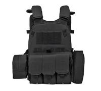 Youth Fishing Vest - Adjustable Multiple Pouches Protective Chest Rig | Multi-Scene Versatility Carrier Vest - For Outdoor Hunting Training Paintball Cosplay Costume Role Play Combat Battle Guard