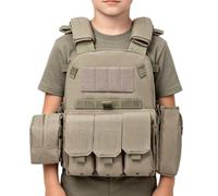 Youth Fishing Vest, Adjustable Utility Vest with Multiple Pockets