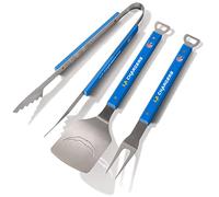 YouTheFan Barbecue, NFL Los Angeles Chargers Spirit Series-Set da 3 Pezzi Unisex, Acciaio Inox, Taglia Unica