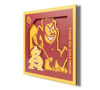 YouTheFan NCAA Arizona State Sun Devils 3D Logo Series Wall Art - 12x1