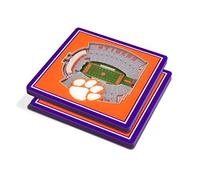 YouTheFan NCAA Clemson Tigers Memorial Stadium 3D StadiumViews - Sottobicchiere, motivo: squadra a colori, 10,2 x 10,2 x 7945 cm