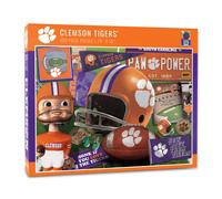 YouTheFan NCAA Clemson Tigers Retro Series Puzzle Team Colors 18 x