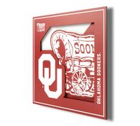 YouTheFan NCAA Oklahoma Sooners Logo 3D Serie Wall Art - 12x12