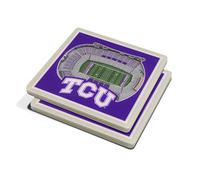 YouTheFan NCAA TCU Cornuto Rane Amon G. Carter Stadium 3D StadiumViews - Sottobicchiere, colore della squadra, 10,2 x 10,2 x 7935 cm