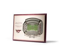 YouTheFan NCAA Virginia Tech Hokies StadiumView 5-Layer 3D Wall Art - Lane Stadium Worsham Field