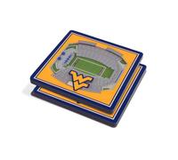 YouTheFan NcAA West Virginia Mountaineers FB 3D StadiumView coasters - Milan Puskar Stadium