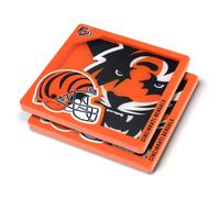 YouTheFan NFL Cincinnati Bengals 3D Logo Series Sottobicchieri 4"" x 4""