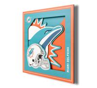 YouTheFan NFL Miami Dolphins 3D Logo Serie Wall Art - 12x12