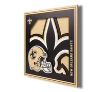 YouTheFan NFL New Orleans Saints 3D Logo Serie Wall Art - 12x12