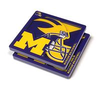 YouTheFan Sottobicchiere unisex della serie NCAA Michigan Wolverines con logo, colori della squadra, x 10 cm