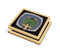 YouTheFan, Sottobicchieri con decorazione 3D, con vista stadio, YouTheFan, Colore della squadra, 4" x 4"