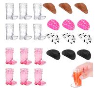 YouthLoxus Set di 24 bicchierini da shot divertenti da cowboy, piccoli bicchieri da vino rosa acceso, durevoli, robusti, mini cappello da cowboy per feste a tema, matrimoni