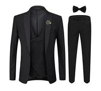 YOUTHUP Abito da Smoking da Uomo in 3 Pezzi con Revers a Lancia a 1 Bottone (Gilet e Pantaloni Blazer)