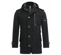 YOUTHUP Cappotto di lana con Cappuccio da uomo Invernale Trincea Cappotti Regular Fit