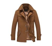 YOUTHUP Cappotto Uomo Invernale Lana Trincea Regular Fit Elegant | Tessuto lana caldo e resistente, taglio confortevole, ideale per la stagione invernale