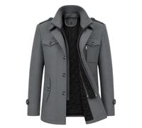 YOUTHUP Cappotto Uomo Invernale Lana Trincea Regular Fit Elegant | Tessuto lana caldo e resistente, taglio confortevole, ideale per la stagione invernale