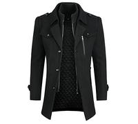 YOUTHUP Cappotto Uomo Invernale Lana Trincea Regular Fit Elegante | Tessuto lana caldo e resistente, taglio confortevole, ideale per la stagione invernale