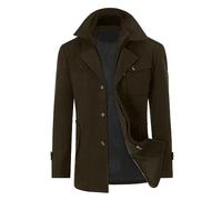 YOUTHUP Cappotto Uomo Invernale Lana Trincea Regular Fit Elegante | Tessuto lana caldo e resistente, taglio confortevole, ideale per la stagione invernale