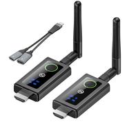 YOUTINGHDAV Trasmettitore e ricevitore HDMI wireless 200M/656FT, 5G/4K Decoding Wireless HDMI Extender Kit per streaming video da PC/Laptop a Monitor/HDTV/Projector, 1080P@60Hz, Plug and Play