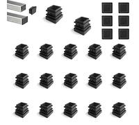 YouU 15x15mm Tappi Tubi Lamelle per Piedi Tubulari Quadrati di Mobili Sedie Scrivania Tappo Tappi Terminali In Plastica 20 pezzi