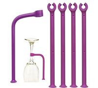 YouU 21 cm, supporto per bicchieri da vino, nuova estensione, per lavastoviglie, accessorio da cucina (viola/4 pezzi)