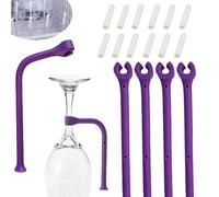 YouU 4 pezzi Supporti Reggi Bicchieri da Vino，10 pezzi Punte per Cestello Lavastoviglie Impedire la Formazione di Ruggine sui Denti e Proteggere Stoviglie Bicchieri e Posate