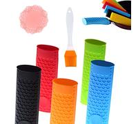 YouU 5 Pezzi Porta Manico in Silicone Caldo, Presina per Padelle in Ghisa, Padelle, Padelle per Friggere e Piastre, Pentole in Metallo e Alluminio - Impugnatura a Manico, Copertura per Maniglie