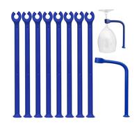 YouU Silicone Bicchiere di Vino Lavapiatti Flessibile Calici Vino Risparmiatore di Vetro per Bar o Cucina-Blu (8 Pezzi)