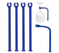 YouU Silicone Bicchiere di Vino Lavapiatti Flessibile Calici Vino Risparmiatore di Vetro per Bar o Cucina-Blu (4 Pezzi)