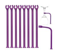 YouU - Supporto per bicchieri da vino in silicone, per lavastoviglie, 8 pezzi, colore viola
