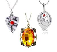 YouU Vampire Elena Gilbert apertura verbena medaglione Katherine collana Bennett Bonnie argento antico amuleto collana con Adesivi 23 Pcs