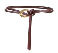 YOUUPOC Cintura Donna,Cintura Donna Elegante Cinture doppie in vera pelle Cintura con fibbia in metallo di lusso Donna Ragazza Jeans Abito pantalone Cintura decorativa(Coffee)
