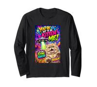 You've Got To Be Kitten Me, Funny UFO Cat Graphic Maglia a Manica
